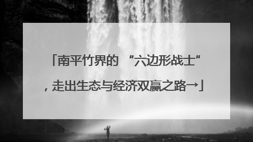 南平竹界的 “六边形战士”，走出生态与经济双赢之路→
