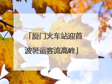 厦门火车站迎首波暑运客流高峰