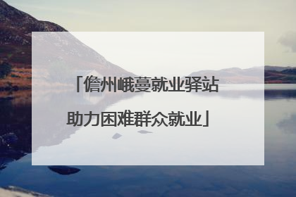 儋州峨蔓就业驿站助力困难群众就业
