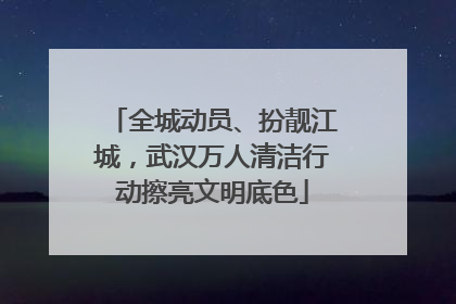 全城动员、扮靓江城，武汉万人清洁行动擦亮文明底色