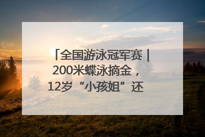 全国游泳冠军赛｜200米蝶泳摘金，12岁“小孩姐”还能制造多少惊喜？