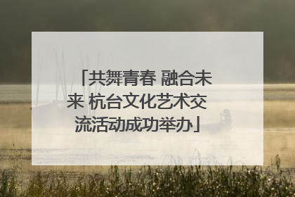 共舞青春 融合未来 杭台文化艺术交流活动成功举办