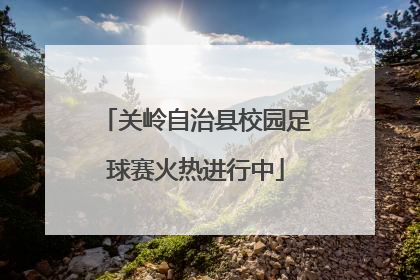 关岭自治县校园足球赛火热进行中