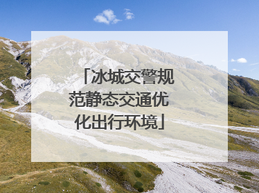 冰城交警规范静态交通优化出行环境