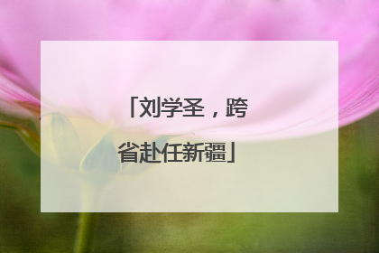 刘学圣，跨省赴任新疆