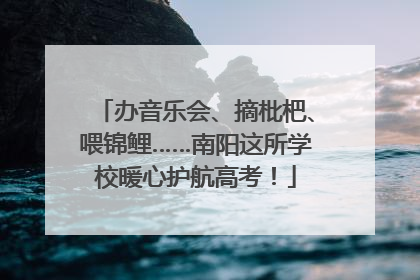 办音乐会、摘枇杷、喂锦鲤……南阳这所学校暖心护航高考！