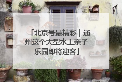 北京号最精彩｜通州这个大型水上亲子乐园即将迎客
