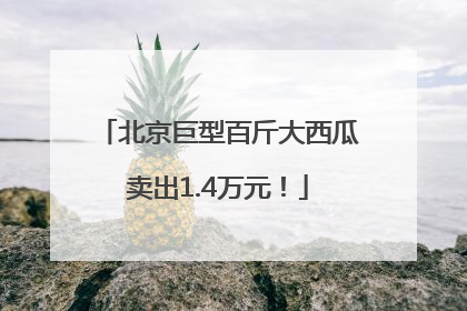 北京巨型百斤大西瓜卖出1.4万元！