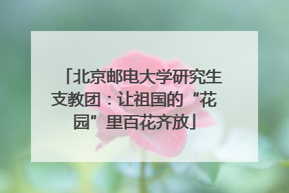北京邮电大学研究生支教团：让祖国的“花园”里百花齐放