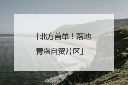 北方首单！落地青岛自贸片区