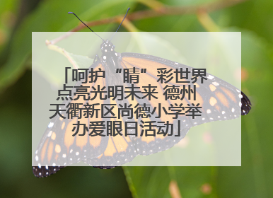 呵护“睛”彩世界点亮光明未来 德州天衢新区尚德小学举办爱眼日活动