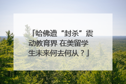 哈佛遭“封杀”震动教育界 在美留学生未来何去何从？