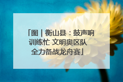 图｜衡山县：鼓声响 训练忙 文明奥区队全力备战龙舟赛
