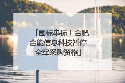 围标串标！合肥合能信息科技暂停全军采购资格