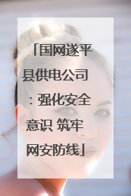 国网遂平县供电公司：强化安全意识 筑牢网安防线