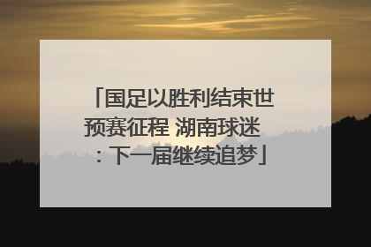 国足以胜利结束世预赛征程 湖南球迷：下一届继续追梦