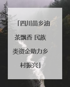 四川苗乡油茶飘香 民族类资金助力乡村振兴