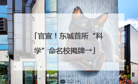官宣！东城首所“科学”命名校揭牌→