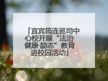 宜宾筠连巡司中心校开展“法治·健康·励志”教育进校园活动