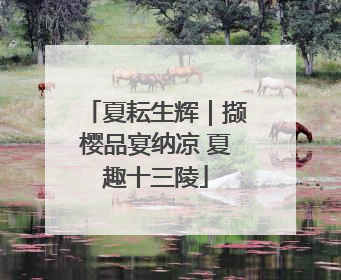 夏耘生辉｜撷樱品宴纳凉 夏趣十三陵