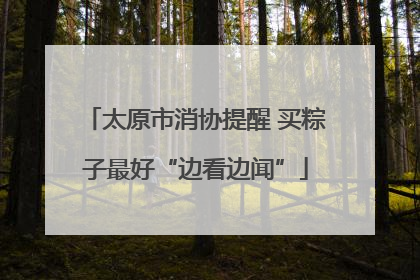 太原市消协提醒 买粽子最好“边看边闻”