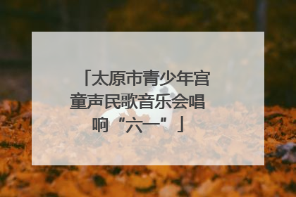 太原市青少年宫童声民歌音乐会唱响“六一”