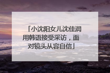 小沈阳女儿沈佳润用韩语接受采访，面对镜头从容自信