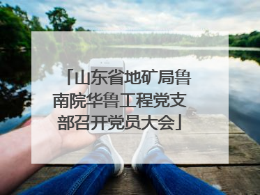 山东省地矿局鲁南院华鲁工程党支部召开党员大会