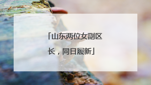 山东两位女副区长，同日履新