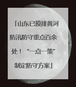 山东已摸排黄河防汛防守重点百余处！“一点一策”制定防守方案