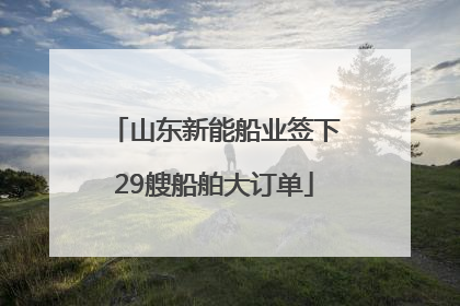 山东新能船业签下29艘船舶大订单