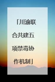 川渝联合共建五项禁毒协作机制