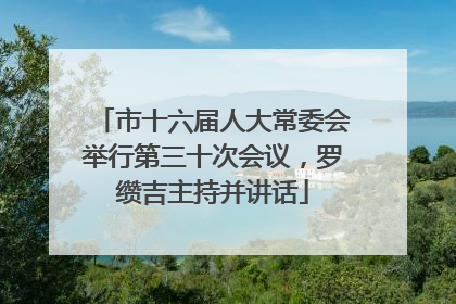 市十六届人大常委会举行第三十次会议，罗缵吉主持并讲话