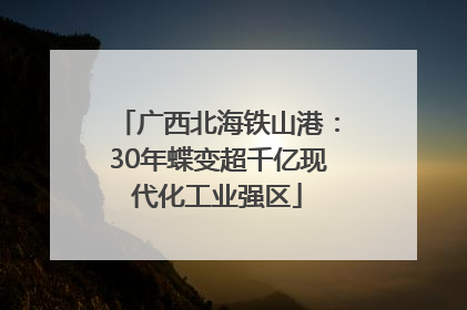 广西北海铁山港：30年蝶变超千亿现代化工业强区