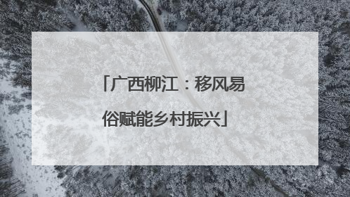 广西柳江：移风易俗赋能乡村振兴
