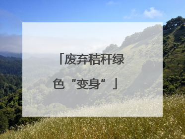 废弃秸秆绿色“变身”