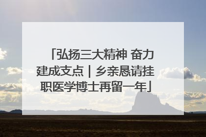 弘扬三大精神 奋力建成支点｜乡亲恳请挂职医学博士再留一年