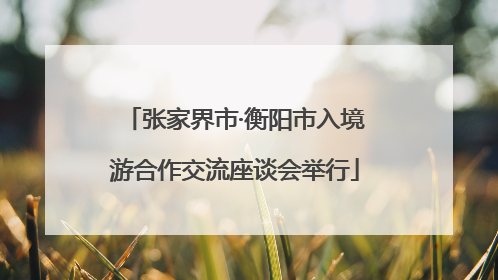 张家界市·衡阳市入境游合作交流座谈会举行