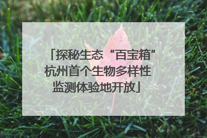 探秘生态“百宝箱” 杭州首个生物多样性监测体验地开放