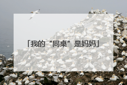 我的“同桌”是妈妈