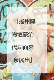 扬州博物馆藏清代扇面来泉展出