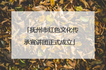 抚州市红色文化传承宣讲团正式成立