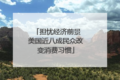 担忧经济前景 美国近八成民众改变消费习惯