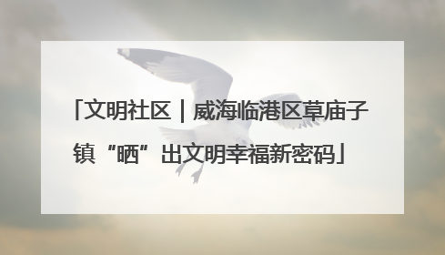 文明社区｜威海临港区草庙子镇“晒”出文明幸福新密码