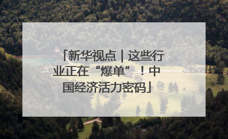 新华视点｜这些行业正在“爆单”！中国经济活力密码