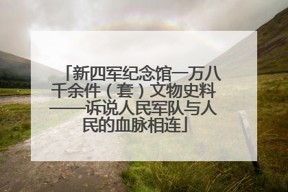 新四军纪念馆一万八千余件（套）文物史料——诉说人民军队与人民的血脉相连