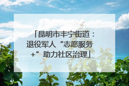 昆明市丰宁街道：退役军人“志愿服务+”助力社区治理