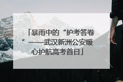 暴雨中的“护考答卷”——武汉新洲公安暖心护航高考首日