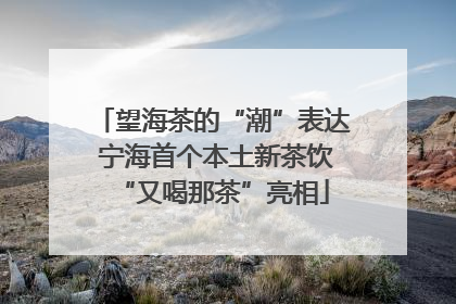 望海茶的“潮”表达 宁海首个本土新茶饮“又喝那茶”亮相