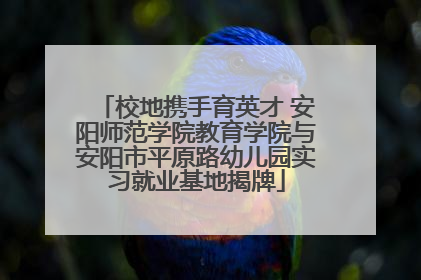 校地携手育英才 安阳师范学院教育学院与安阳市平原路幼儿园实习就业基地揭牌